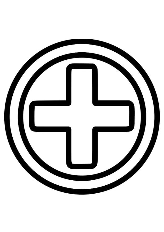Malvorlage  Erste Hilfe Symbol