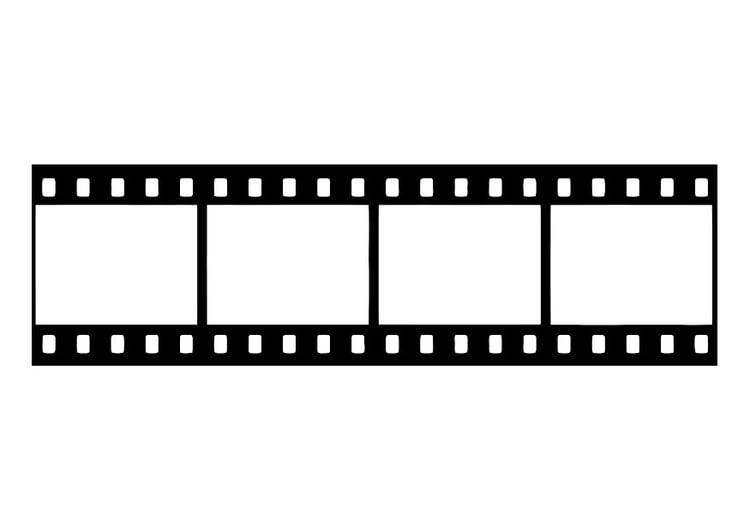 Malvorlage  Filmstreifen, Filmnegativ