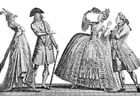 Malvorlagen französische Mode 18. Jahrhundert