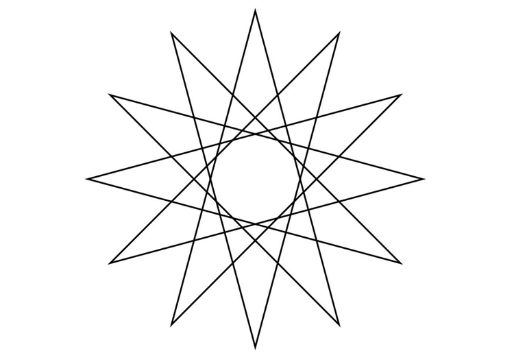 Malvorlage  geometrische Figur - Stern