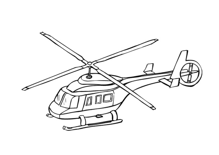 Malvorlage  Hubschrauber