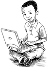 Junge auf dem Laptop