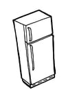 Malvorlagen Kühlschrank mit Tiefkühlschrank
