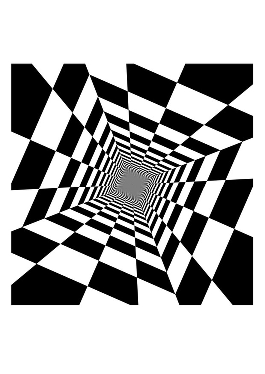 Malvorlage  optische Illusion