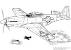 Malvorlagen P-51 Mustang
