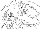 Malvorlagen Pferd und Mädchen