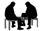 Malvorlagen Schach spielen