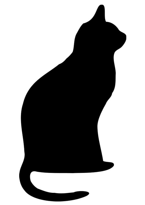 malvorlage schwarze katze  ausmalbild 19742