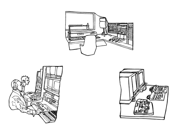 Malvorlage Studio Ausmalbild 9622.