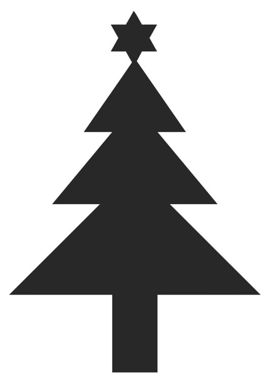 Malvorlage  Tannenbaum mit Weihnachtsstern