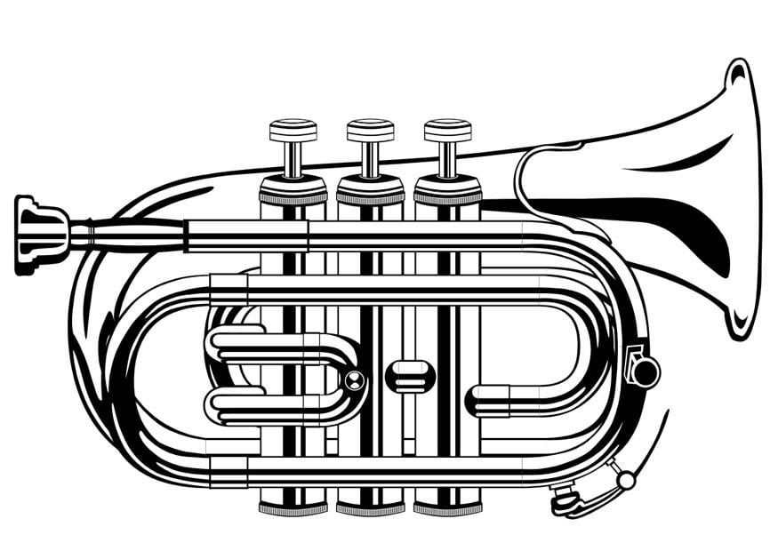 malvorlage trompete  ausmalbild 10015