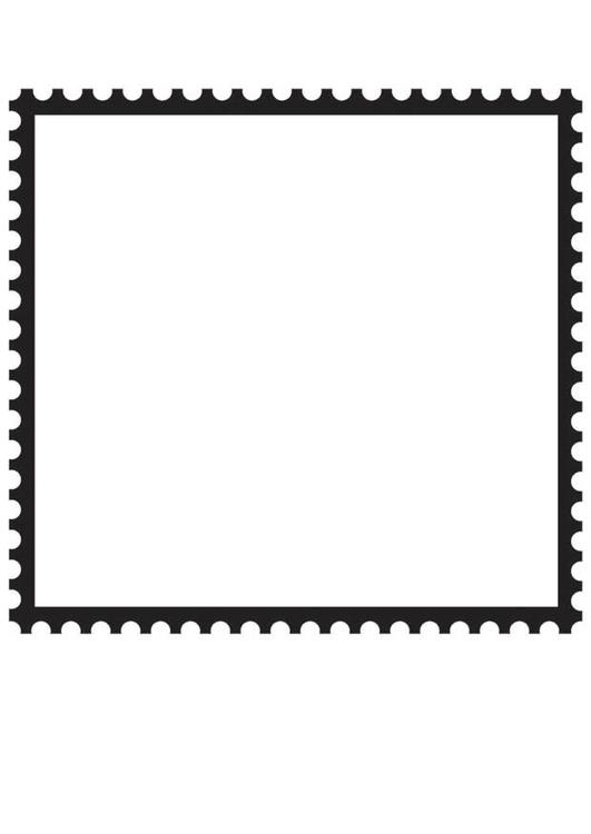 viereckige Briefmarke