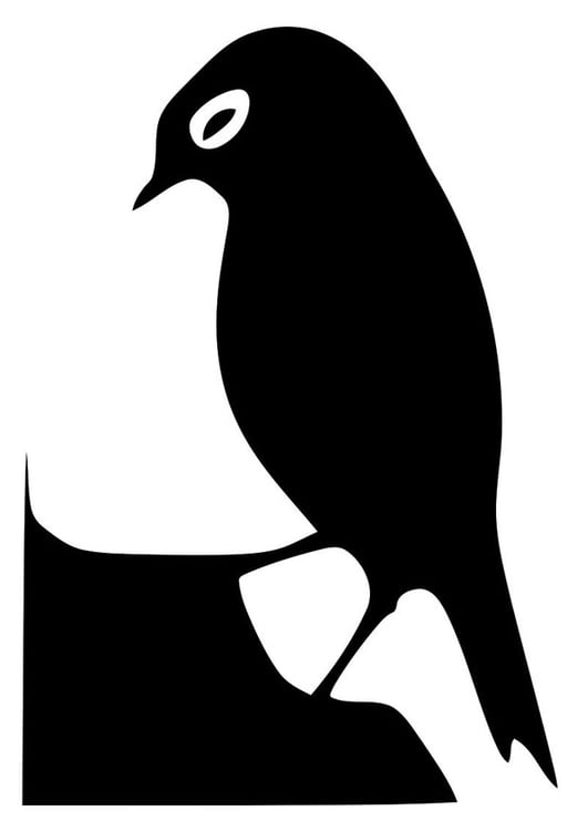 Malvorlage  Vogelsilhouette