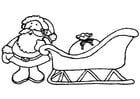 Malvorlagen Weihnachtsmann mit Schlitten