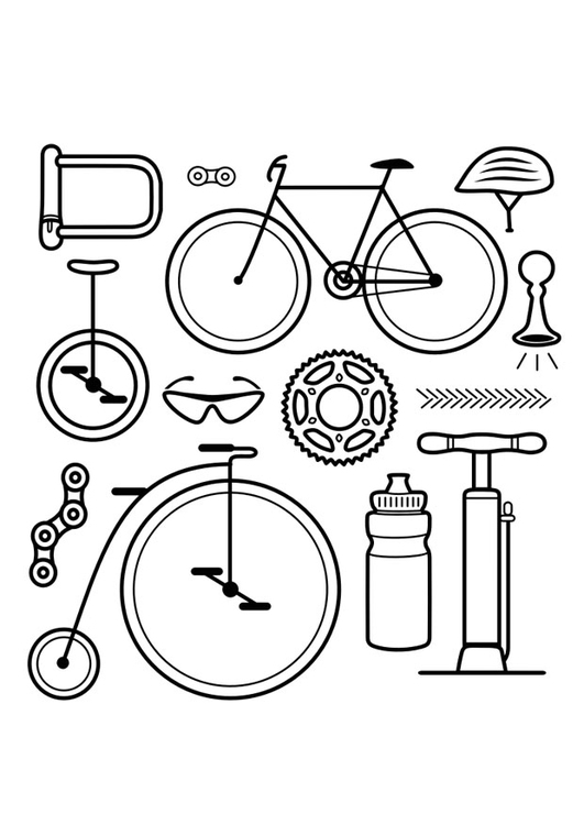 Malvorlage  Zeichen - Fahrrad