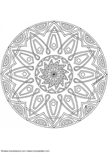 Malvorlage  Mandala 1502g