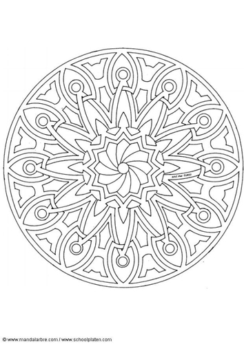 Malvorlage  Mandala 1502i