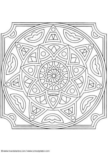 Malvorlage  Mandala 1502q