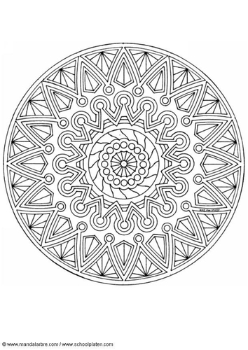 Malvorlage  mandala 1702i