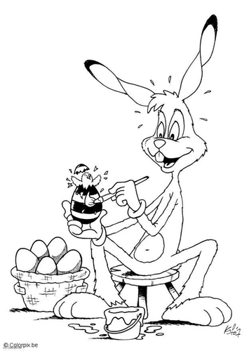 Malvorlage  Osterhase