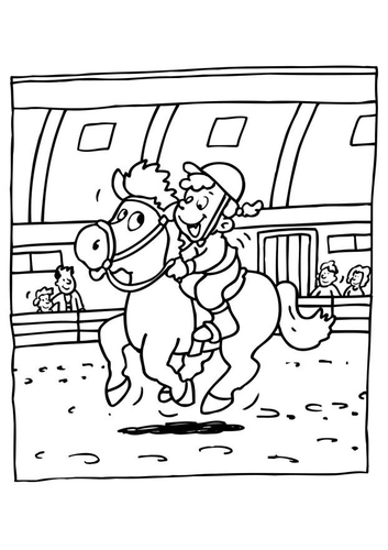 Malvorlage  Pferd reiten