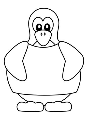 Pinguin mit T-Shirt