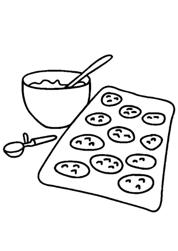 Malvorlage  Plätzchen backen