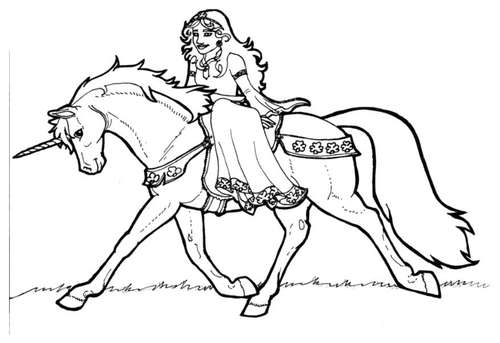 Prinzessin von Schamrock auf Einhorn