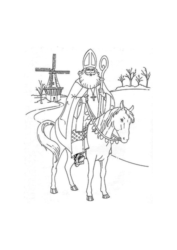 Sankt Nikolaus auf seinem Pferd