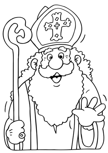 Malvorlage  Sankt Nikolaus