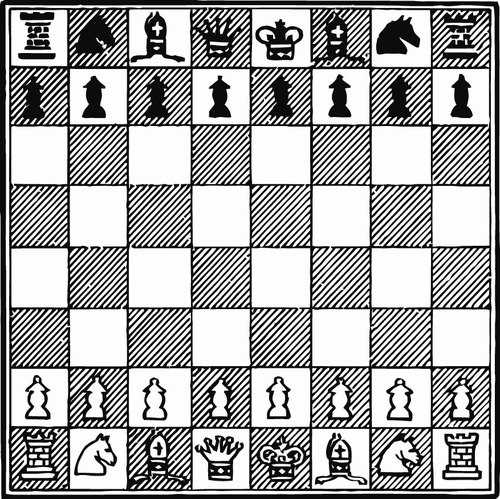 Malvorlage  Schach spielen