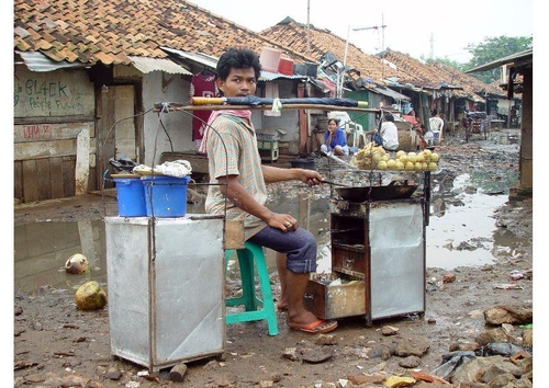slum in Jakarta, Indonesien