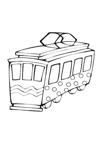 Malvorlage  Spielzeugstrassenbahn
