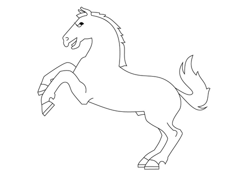 steigendes Pferd