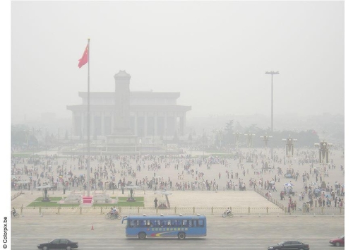 Tien An Men Platz Smog