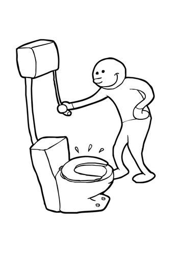 Toilette spülen