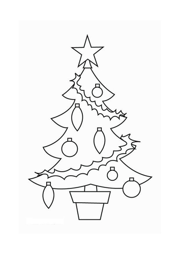 Malvorlage  Weihnachtsbaum