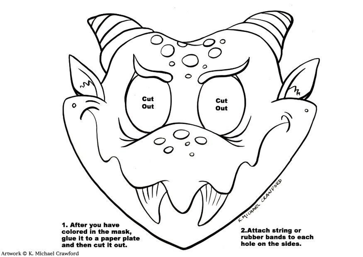 Basteln Drachenmaske