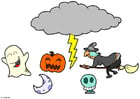 Basteln Halloweenmobile