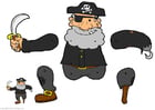 Basteln Pirat - Marionette