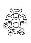 Malvorlage affe