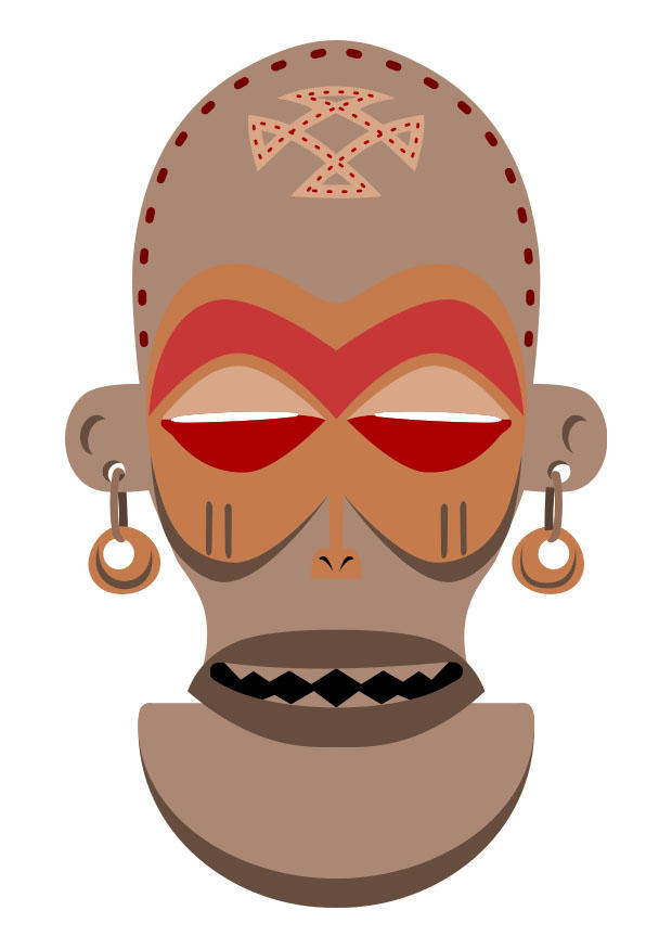 Bild afrikanische Maske - Zaire - Angola