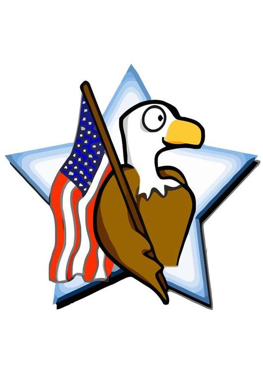 Amerikanische Fahne mit Adler