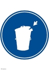 Bitte Abfälle im Mülleimer