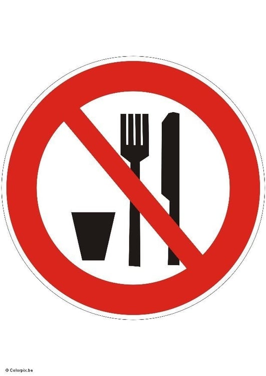 Bild Bitte nicht essen oder trinken