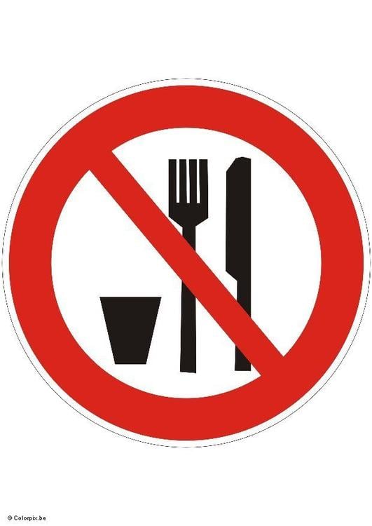 Bitte nicht essen oder trinken