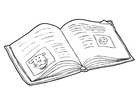 Malvorlage buch - lesen (2)