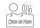 Malvorlage  Cinco de mayo