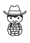 Malvorlage cowboy