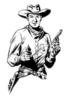 Malvorlage cowboy